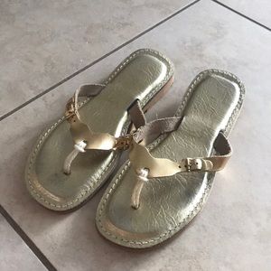 Gold kino sandals size 8